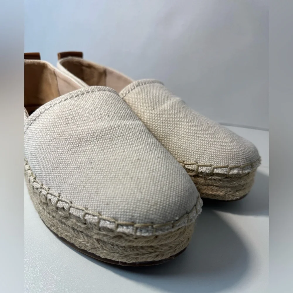 NEW ! SAM EDELMAM Cream Espadrille Slip-On Shoes size 9.5